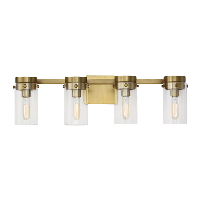 Myhouse Lighting Visual Comfort Studio - CW1004BBS - Four Light Vanity - Garrett - Burnished Brass