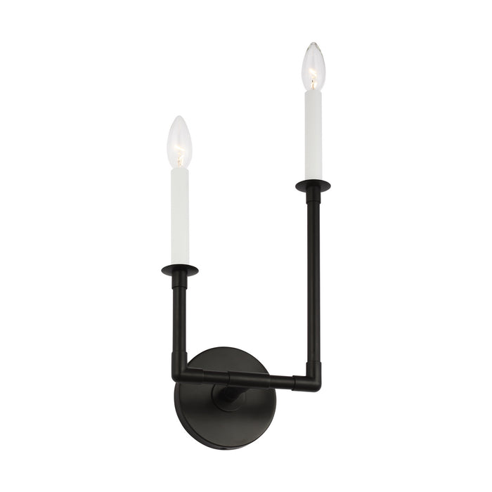 Myhouse Lighting Visual Comfort Studio - CW1112AI - Two Light Wall Sconce - Bayview - Aged Iron