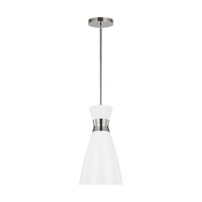 Myhouse Lighting Visual Comfort Studio - EP1221MWTPN - One Light Pendant - Heath - Polished Nickel