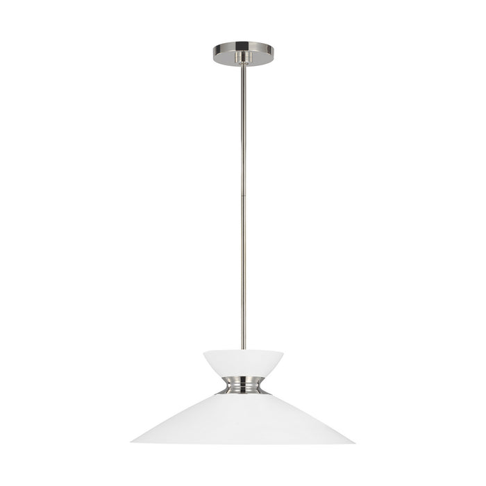 Myhouse Lighting Visual Comfort Studio - EP1231MWTPN - One Light Pendant - Heath - Polished Nickel