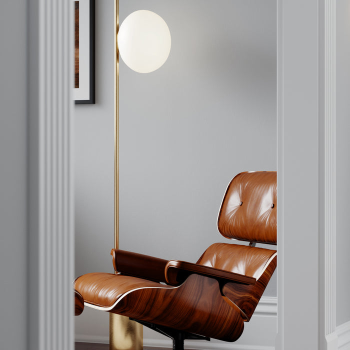 Myhouse Lighting Visual Comfort Studio - ET1361BBS1 - One Light Floor Lamp - Lune - Burnished Brass