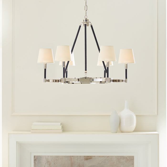 Myhouse Lighting Visual Comfort Studio - LC1006PN - Six Light Chandelier - Katie - Polished Nickel