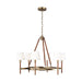 Myhouse Lighting Visual Comfort Studio - LC1006TWB - Six Light Chandelier - Katie - Time Worn Brass