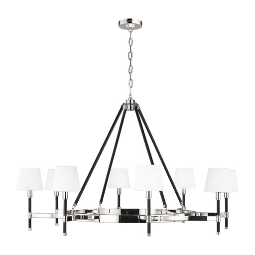 Myhouse Lighting Visual Comfort Studio - LC1018PN - Eight Light Chandelier - Katie - Polished Nickel