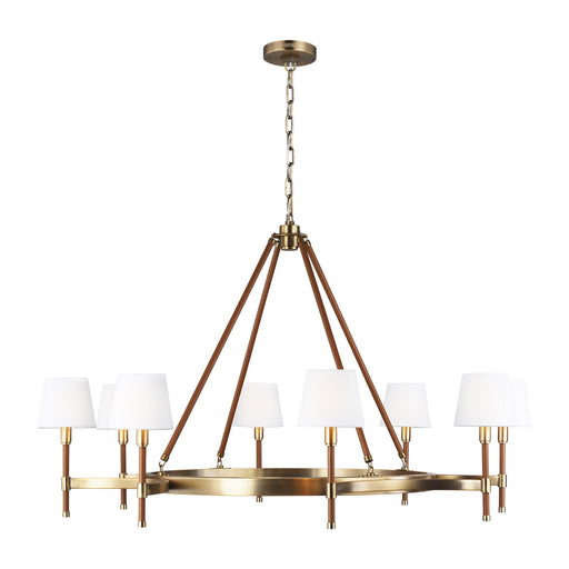 Myhouse Lighting Visual Comfort Studio - LC1018TWB - Eight Light Chandelier - Katie - Time Worn Brass