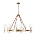 Myhouse Lighting Visual Comfort Studio - LC1018TWB - Eight Light Chandelier - Katie - Time Worn Brass