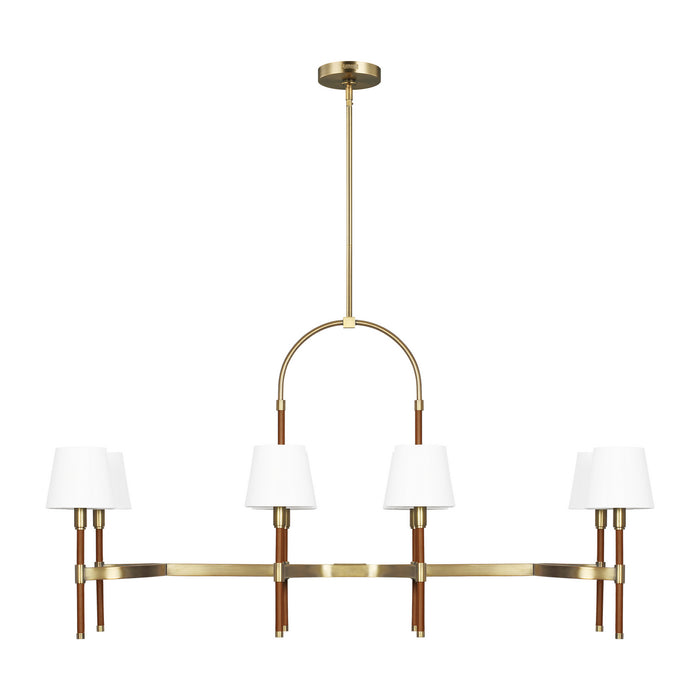 Myhouse Lighting Visual Comfort Studio - LC1028TWB - Eight Light Chandelier - Katie - Time Worn Brass