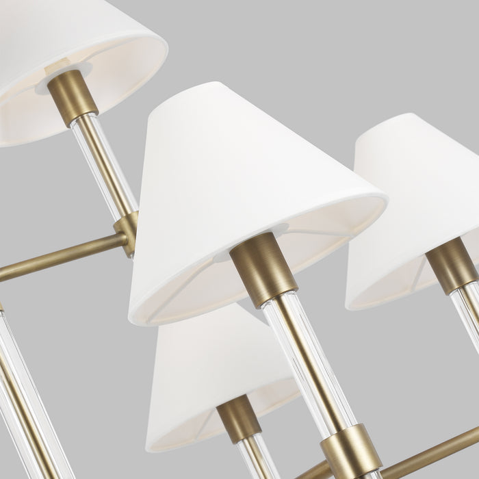 Myhouse Lighting Visual Comfort Studio - LC1069TWB - Nine Light Chandelier - Robert - Time Worn Brass