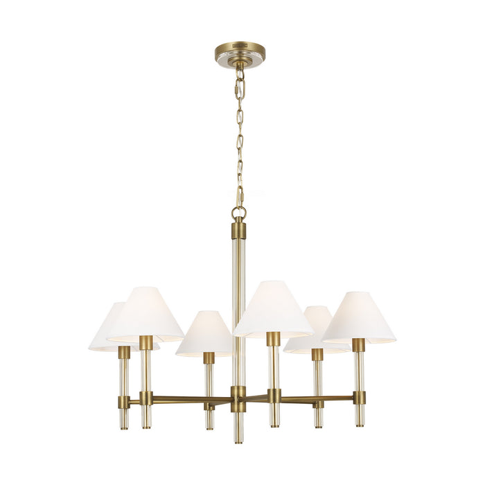 Myhouse Lighting Visual Comfort Studio - LC1076TWB - Six Light Chandelier - Robert - Time Worn Brass