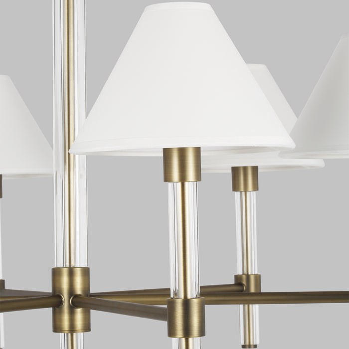 Myhouse Lighting Visual Comfort Studio - LC1076TWB - Six Light Chandelier - Robert - Time Worn Brass