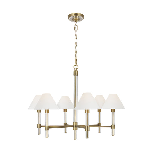 Myhouse Lighting Visual Comfort Studio - LC1076TWB - Six Light Chandelier - Robert - Time Worn Brass