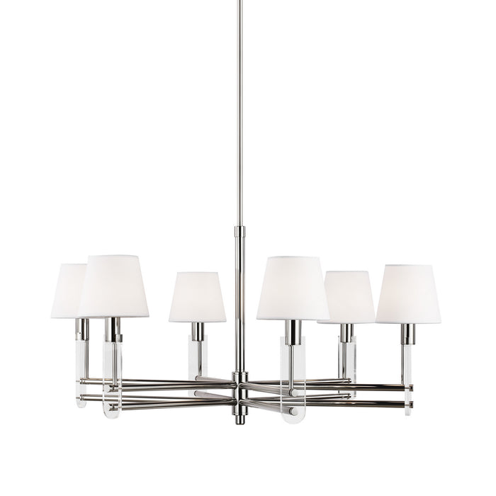 Myhouse Lighting Visual Comfort Studio - LC1128PN - Eight Light Chandelier - Jake - Polished Nickel