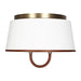 Myhouse Lighting Visual Comfort Studio - LF1002TWB - Two Light Flush Mount - Katie - Time Worn Brass