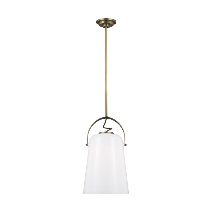 Myhouse Lighting Visual Comfort Studio - LP1001TWB - One Light Pendant - Hazel - Time Worn Brass