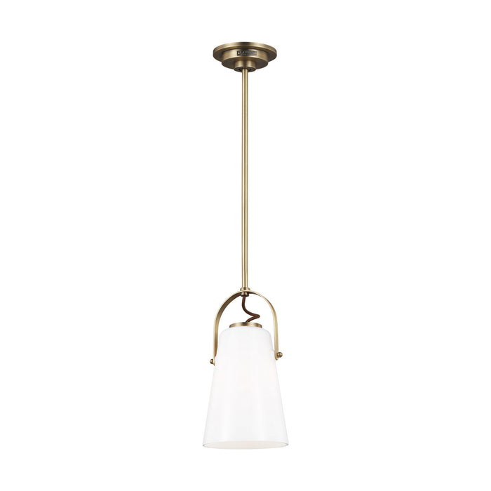 Myhouse Lighting Visual Comfort Studio - LP1011TWB - One Light Pendant - Hazel - Time Worn Brass