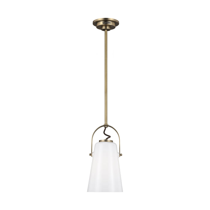 Myhouse Lighting Visual Comfort Studio - LP1011TWB - One Light Pendant - Hazel - Time Worn Brass