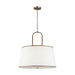 Myhouse Lighting Visual Comfort Studio - LP1024TWB - Four Light Pendant - Katie - Time Worn Brass