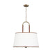 Myhouse Lighting Visual Comfort Studio - LP1024TWB - Four Light Pendant - Katie - Time Worn Brass