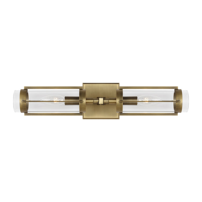 Myhouse Lighting Visual Comfort Studio - LV1002TWB - Two Light Wall Sconce - Flynn - Time Worn Brass