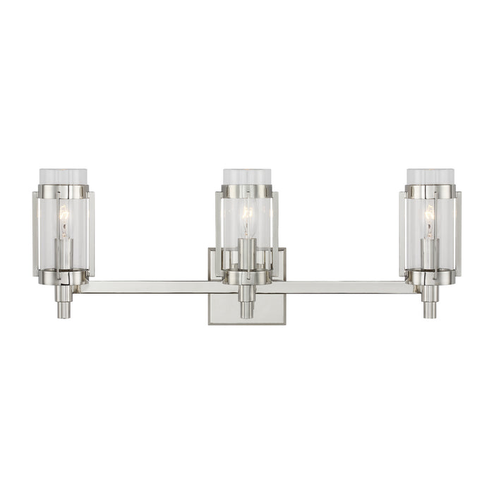 Myhouse Lighting Visual Comfort Studio - LV1023PN - Three Light Vanity - Flynn - Polished Nickel