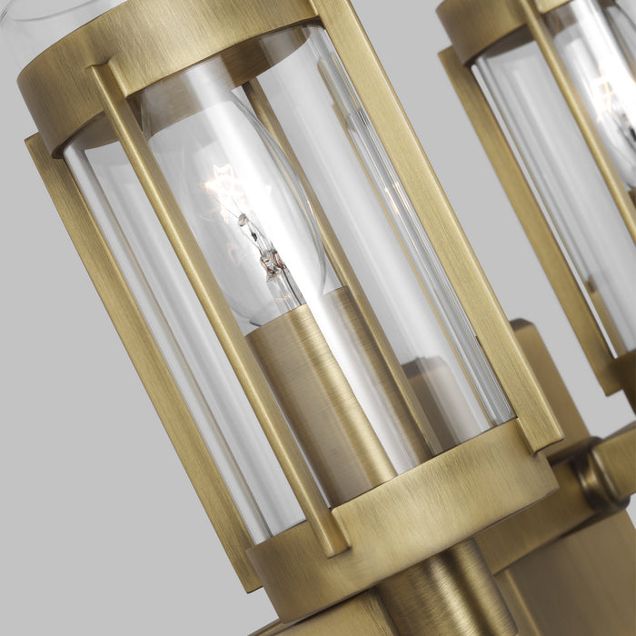 Myhouse Lighting Visual Comfort Studio - LV1023TWB - Three Light Vanity - Flynn - Time Worn Brass