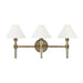 Myhouse Lighting Visual Comfort Studio - LV1043TWB - Three Light Vanity - Robert - Time Worn Brass