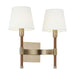 Myhouse Lighting Visual Comfort Studio - LW1022TWB - Two Light Wall Sconce - Katie - Time Worn Brass