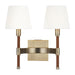 Myhouse Lighting Visual Comfort Studio - LW1022TWB - Two Light Wall Sconce - Katie - Time Worn Brass