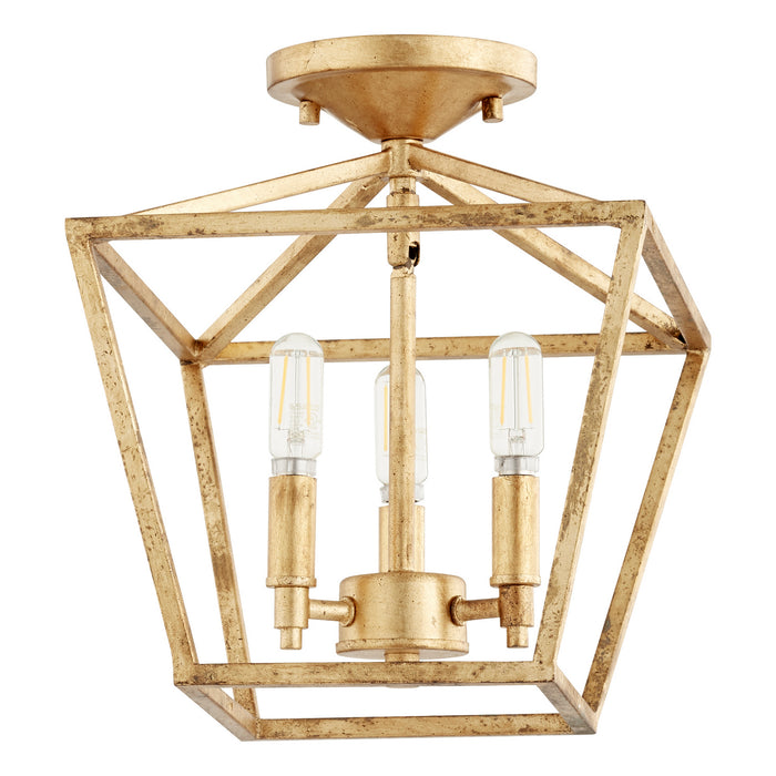 Myhouse Lighting Quorum - 304-10-74 - Three Light Dual Mount - Gabriel - Gold Leaf