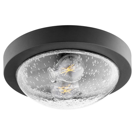 Myhouse Lighting Quorum - 3502-11-69 - Two Light Ceiling Mount - 3502 Contempo Ceiling Mounts - Textured Black w/ Clear/Seeded