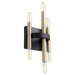 Myhouse Lighting Quorum - 50-6-6980 - Six Light Wall Mount - Luxe - Textured Black w/ Aged Brass