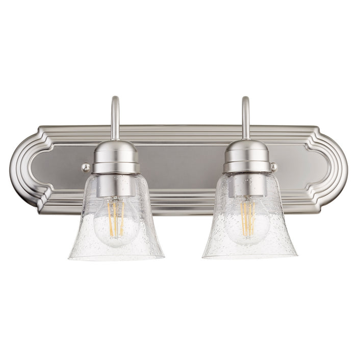 Myhouse Lighting Quorum - 5094-2-265 - Two Light Vanity - 5094 Vanities - Satin Nickel w/ Clear/Seeded