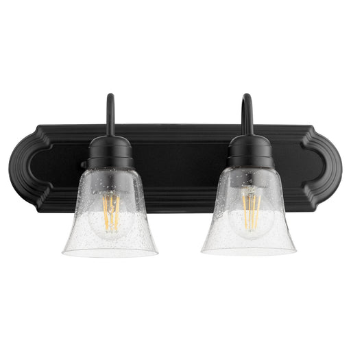 Myhouse Lighting Quorum - 5094-2-269 - Two Light Vanity - 5094 Vanities - Textured Black w/ Clear/Seeded