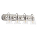 Myhouse Lighting Quorum - 5094-4-265 - Four Light Vanity - 5094 Vanities - Satin Nickel w/ Clear/Seeded