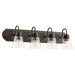 Myhouse Lighting Quorum - 5094-4-286 - Four Light Vanity - 5094 Vanities - Oiled Bronze w/ Clear/Seeded