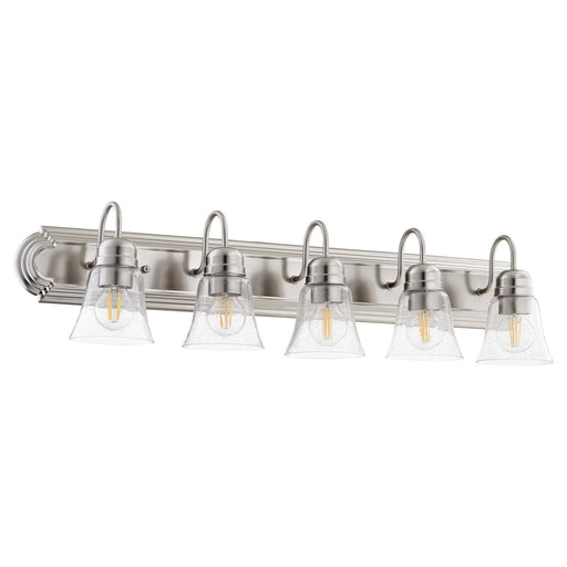 Myhouse Lighting Quorum - 5094-5-265 - Five Light Vanity - 5094 Vanities - Satin Nickel w/ Clear/Seeded