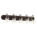 Myhouse Lighting Quorum - 5094-5-286 - Five Light Vanity - 5094 Vanities - Oiled Bronze w/ Clear/Seeded