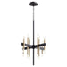 Myhouse Lighting Quorum - 60-16-6980 - 16 Light Chandelier - Luxe - Textured Black w/ Aged Brass