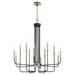 Myhouse Lighting Quorum - 630-126980 - 12 Light Chandelier - Hope - Textured Black w/ Aged Brass