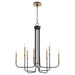 Myhouse Lighting Quorum - 630-8-6980 - Eight Light Chandelier - Hope - Textured Black w/ Aged Brass