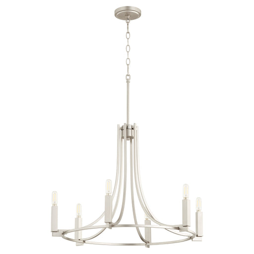 Myhouse Lighting Quorum - 696-6-65 - Six Light Chandelier - Olympus - Satin Nickel