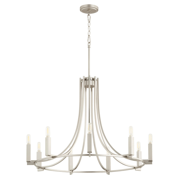 Myhouse Lighting Quorum - 696-9-65 - Nine Light Chandelier - Olympus - Satin Nickel