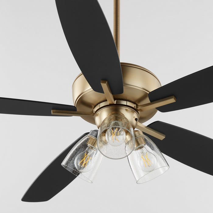 Myhouse Lighting Quorum - 7052-380 - 52"Ceiling Fan - Breeze - Aged Brass