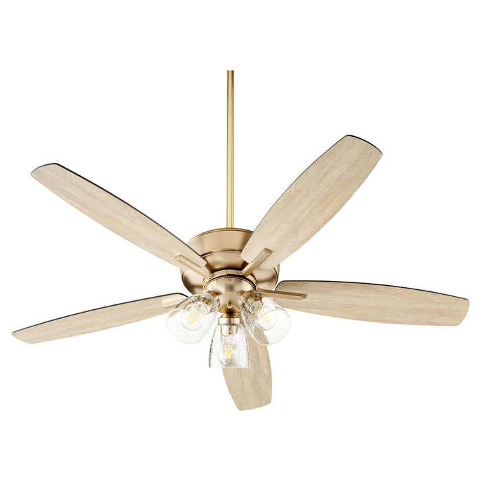 Myhouse Lighting Quorum - 7052-380 - 52"Ceiling Fan - Breeze - Aged Brass