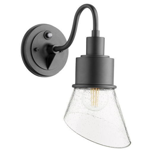 Myhouse Lighting Quorum - 732-69 - One Light Wall Mount - Torrey - Textured Black w/ Clear/Seeded