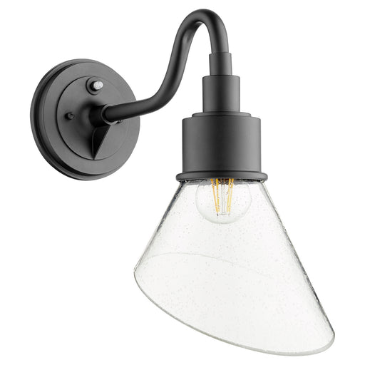 Myhouse Lighting Quorum - 734-69 - One Light Wall Mount - Torrey - Textured Black w/ Clear/Seeded