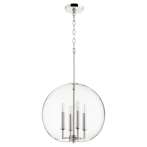 Myhouse Lighting Quorum - 873-4-62 - Four Light Pendant - 873 Globe Pendants - Polished Nickel