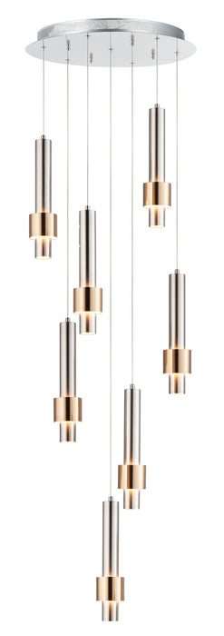 Myhouse Lighting ET2 - E24757-SNSBR - LED Pendant - Reveal - Satin Nickel / Satin Brass