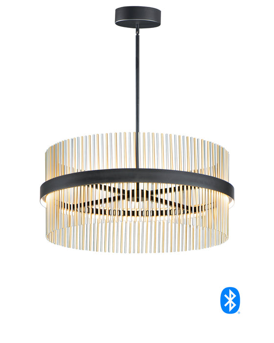 Myhouse Lighting ET2 - E34207-BKSNSBR - LED Pendant - Chimes WiZ - Black / Satin Nickel / Satin Brass