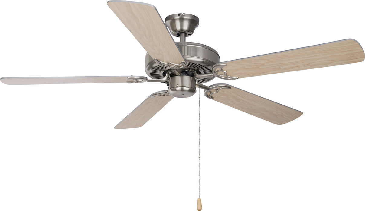 Myhouse Lighting Maxim - 89905SNSM - 52"Ceiling Fan - Basic-Max - Satin Nickel / Silver / Maple